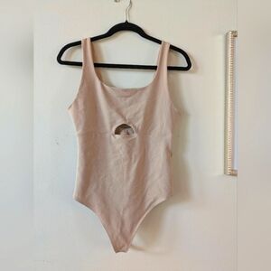 Abercrombie & Fitch Soft AF Tan Keyhole Bodysuit, Sz. Medium